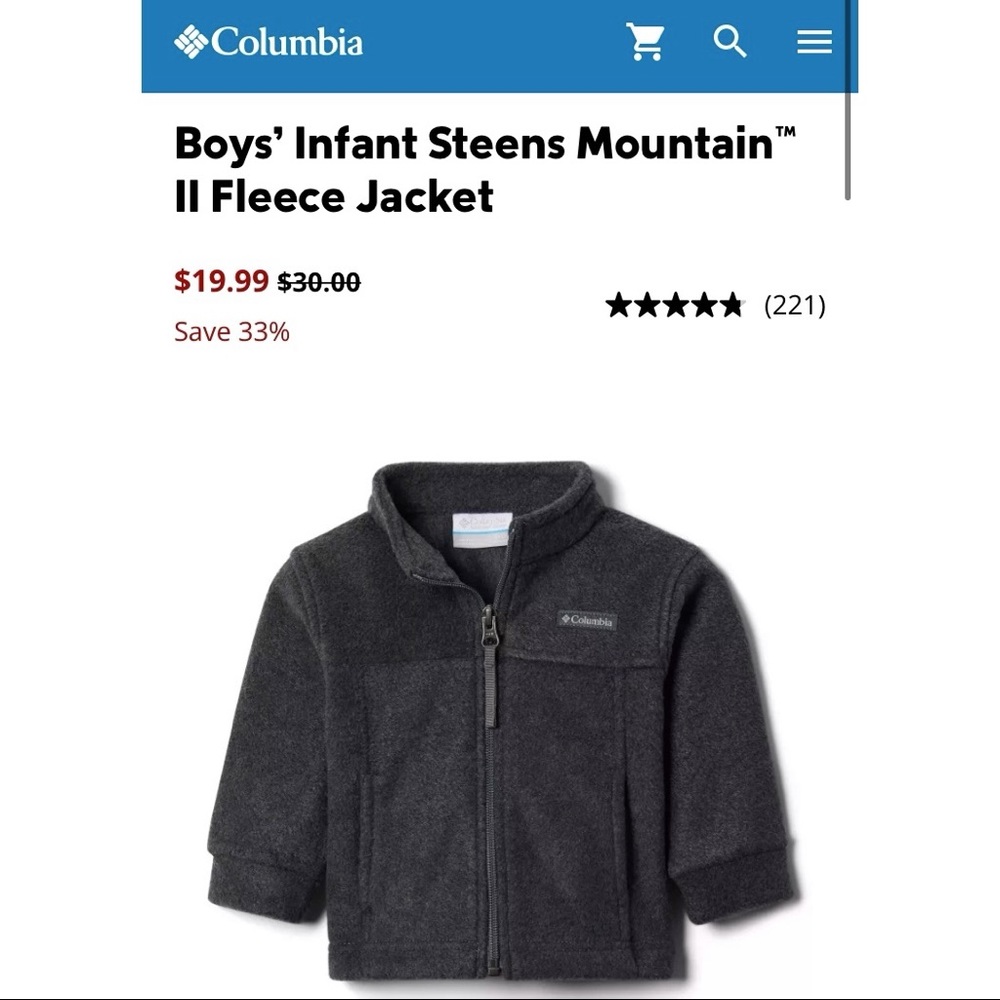 Columbia Infant Fleece Jacket - Boys 💙